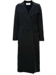 пальто с накладными карманами и поясом Muveil