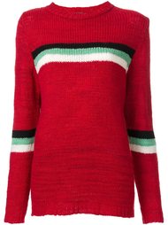 striped panel knitted jumper The Elder Statesman