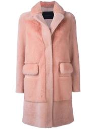 buttoned mid-length coat Blancha