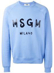 толстовка с принтом логотипа MSGM