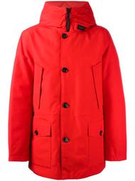пуховик на пуговицах с капюшоном Woolrich