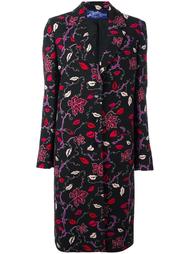 однобортное пальто с узором Emilio Pucci