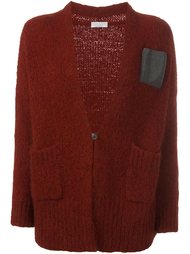 кардиган с контрастными вставками  Brunello Cucinelli
