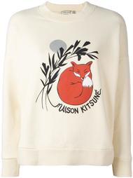 толстовка с принтом логотипа   Maison Kitsuné