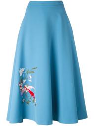 bird embroidered A-line skirt Vivetta
