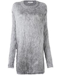 удлиненный ворсистый джемпер  Jil Sander