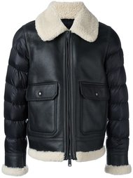 padded sleeve shearling jacket Moncler