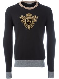 кашемировый джемпер с вышивкой 'Crown &amp; Bee' Dolce &amp; Gabbana