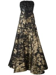 strapless flared gown  Oscar de la Renta