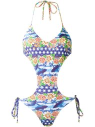 printed swimsuit Blue Man