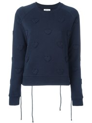 'hearts' embossed sweatshirt Zoe Karssen