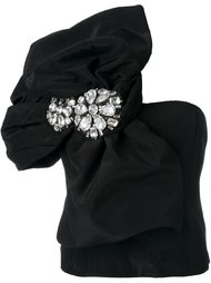 топ на одно плечо с объемным бантом Moschino