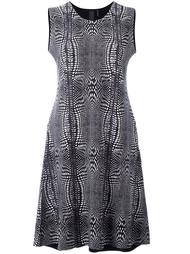optical illusion flared dress Norma Kamali