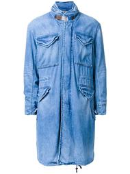 flap pockets denim coat monkey time