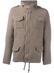 high neck textured jacket Bark