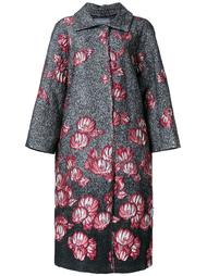 floral jacquard coat Alberta Ferretti