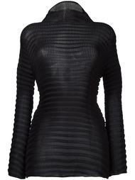 turtleneck sheer blouse Issey Miyake