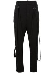 attached braces drop-crotch trousers Poème Bohémien