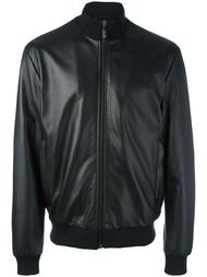 zipped leather jacket  Dirk Bikkembergs
