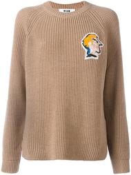 джемпер с нашивкой мужской головы MSGM