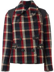 double-breasted checked jacket Kolor