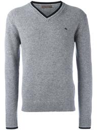 contrast trim v-neck sweater Etro