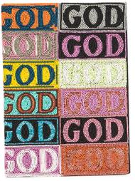 'God' embroidered clutch Olympia Le-Tan