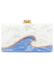 wave print box clutch Edie Parker