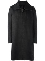 high neck zip-up coat Poème Bohémien