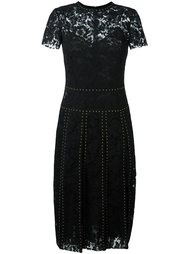 кружевное платье с зпклепками Valentino