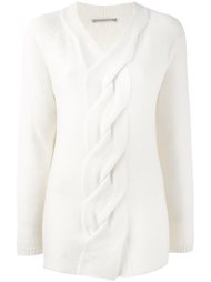 джемпер с плетеной деталью спереди Ermanno Scervino