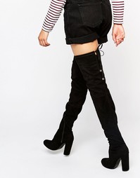 Ботфорты на каблуке Boohoo - Черный