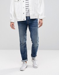 Выбеленные суперэластичные джинсы скинни Selected Homme - Синий