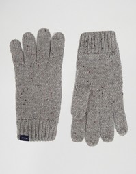 Серые перчатки из овечьей шерсти Jack Wills - Серый