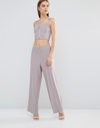 AX Paris Wide Leg Trousers - Серебряный