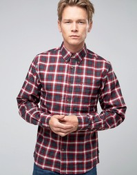Fjallraven Shirt In Check Flannel Slim Fit Red - Красный