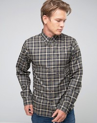 Fjallraven Shirt In Check Flannel Slim Fit Black - Черный