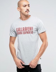 Серая футболка с логотипом Fjallraven - Серый