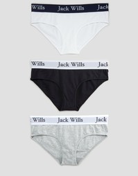 Комплект из 3 бикини-трусиков Jack Wills Wilden - Мульти