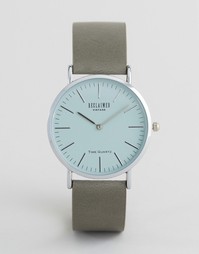 Часы с серым кожаным ремешком и серым циферблатом Reclaimed Vintage - Серый