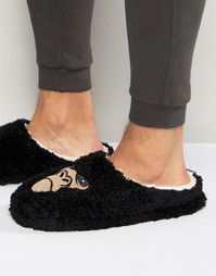 Слиперы с мордой гориллы ASOS - Черный