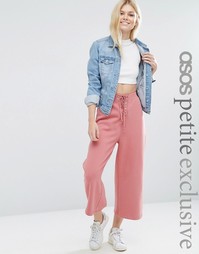 Трикотажная юбка-брюки со шнуровкой ASOS PETITE - Розовый