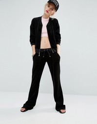 Велюровые джоггеры Juicy Couture Bling - Черный