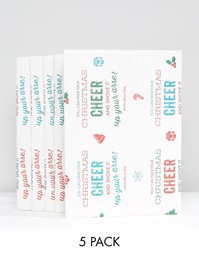 Бумага для упаковки подарков Brainbox, 5 листов - Мульти Gifts