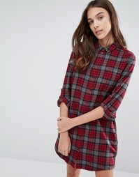 Платье-рубашка в клетку Jack Wills Maggie - Красный