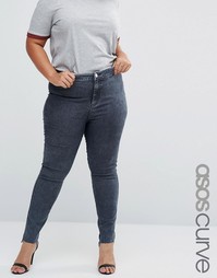 Темные джеггинсы ASOS CURVE Rivington - Синий