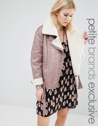 Куртка-пилот с искусственной овечьей шерстью Glamorous Petite - Розовый