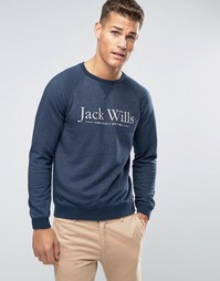 Свитшот с принтом Jack Wills и рукавами реглан Jack Wills - Темно-синий