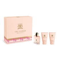 TRUSSARDI Подарочный набор Delicate Rose Парфюмерная вода, спрей 30 мл + гель для душа 30 мл + лосьон для тела 30 мл