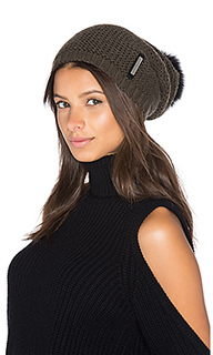 Caddie hat with fox fur pompom - Soia &amp; Kyo